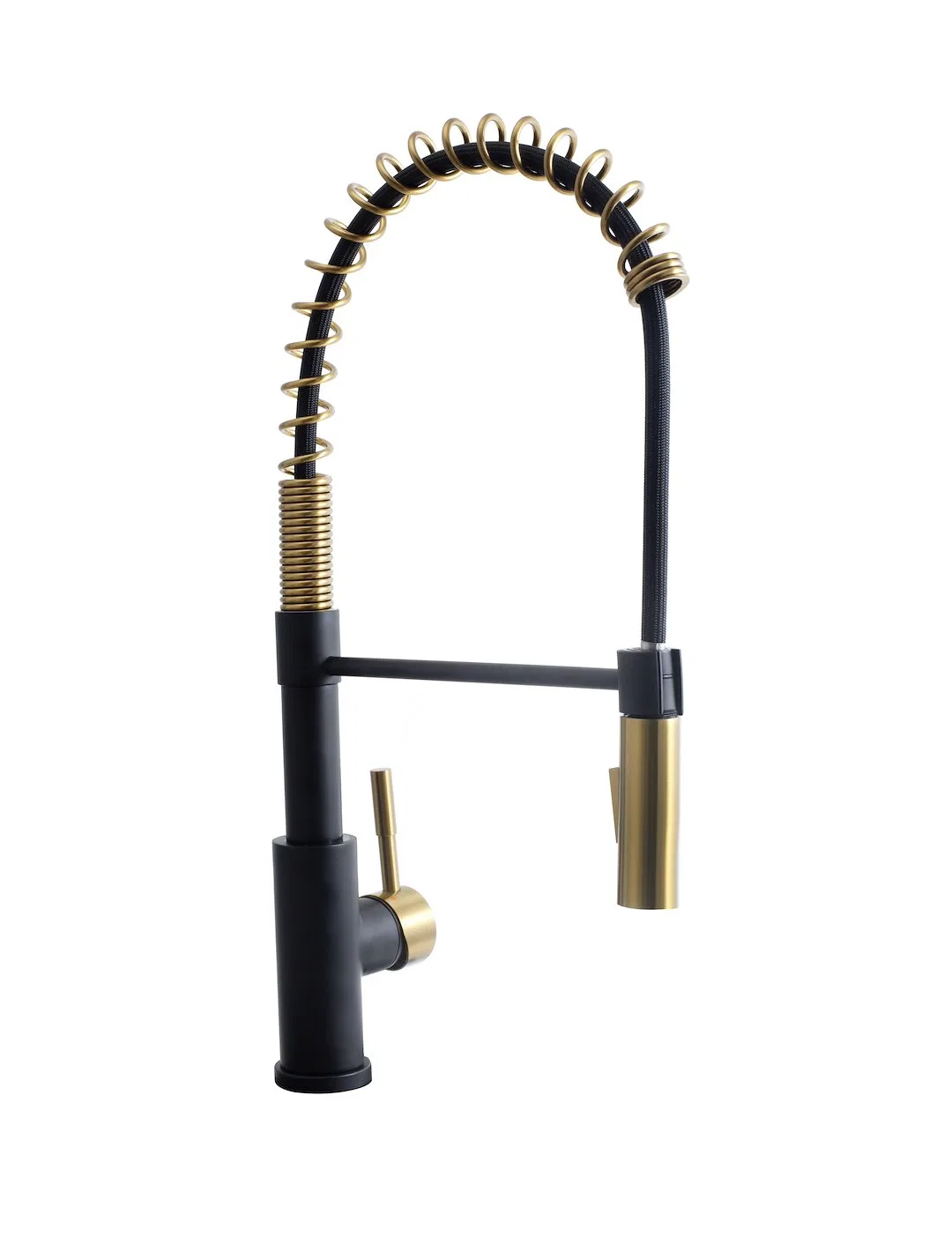 DF-MK504SLK-MBRG – DURA FAUCET Faucet, Used For Kitchen Single Piece Streamline Coil Spring Pull-Down Handle One Leve...